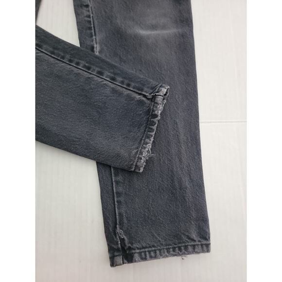 Vintage Bongo Jeans Womens 5 Gray Denim Tapered Mom High Rise Button Fly Y2K 90s - Picture 7 of 13